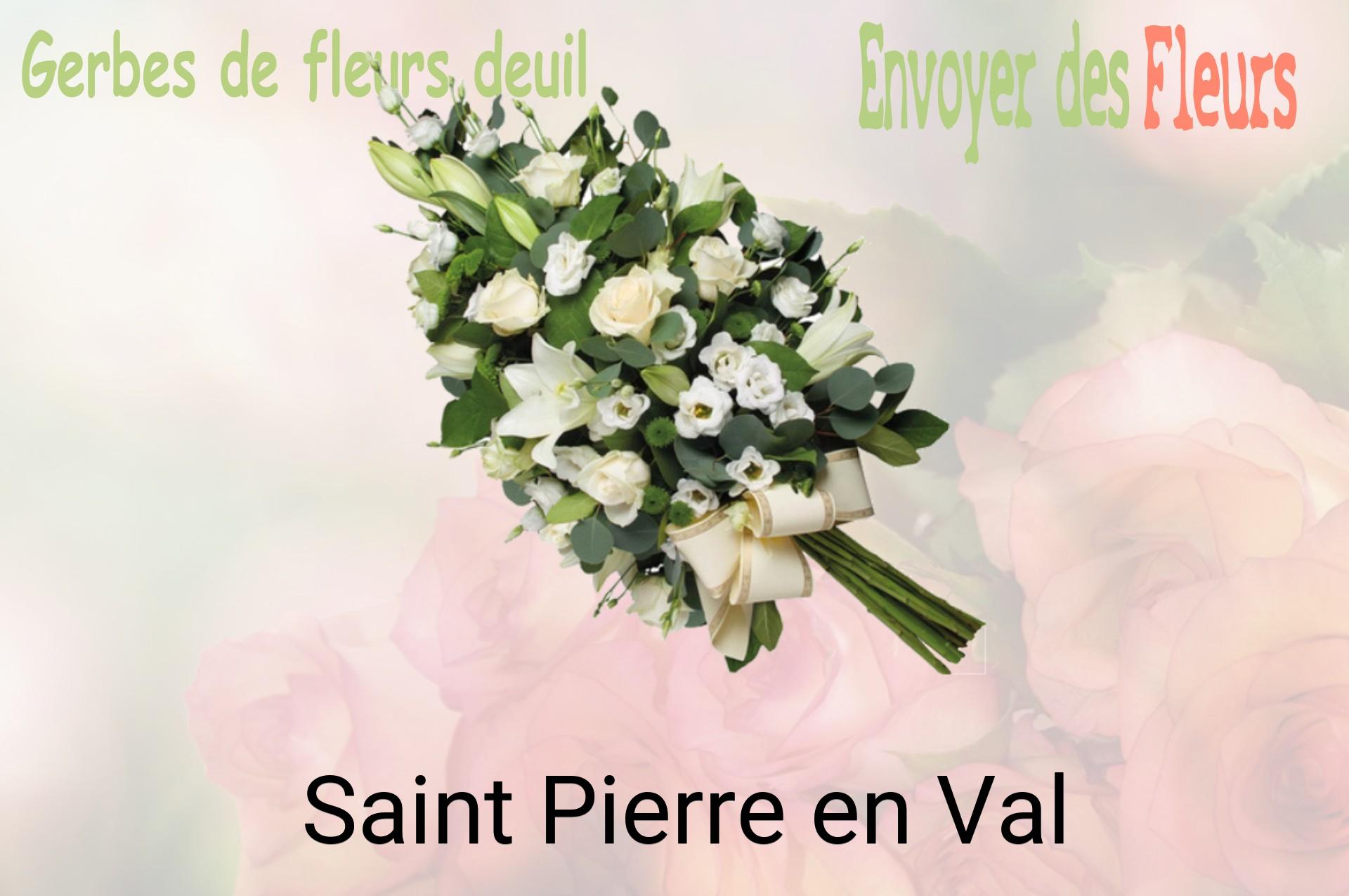 Gerbe de fleurs de deuil livrée à Saint-Pierre-en-Val